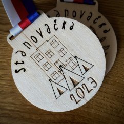 Dřevěná medaile s vlastním textem