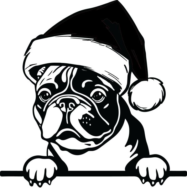 Francouzský buldoček - H (Vánoční)